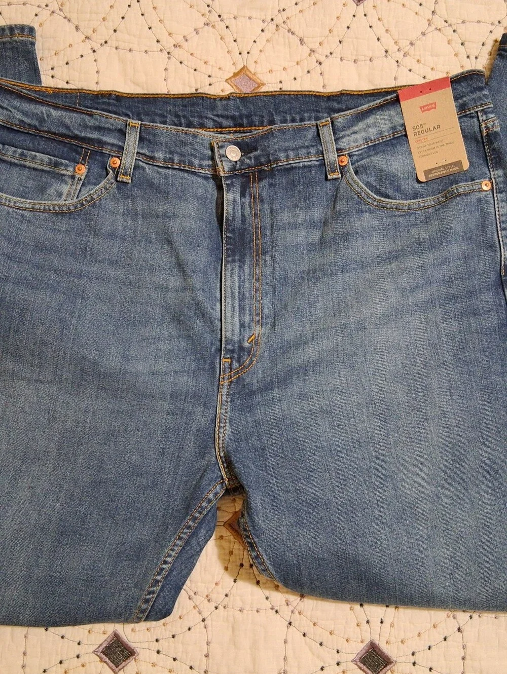 NWT Levi's 505 Jeans Tag 42x30 Actual 46x31 Rise 13.5